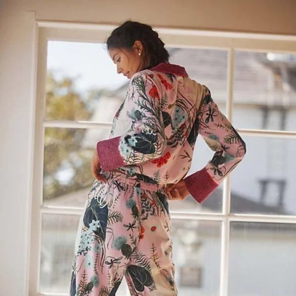 Anthropologie KELLY LOUISE JUDD BOTANICAL FLANNEL PYJAMA TOP only - Picture 4 of 6